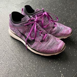 Nike free tr flyknit purple multi sneakers